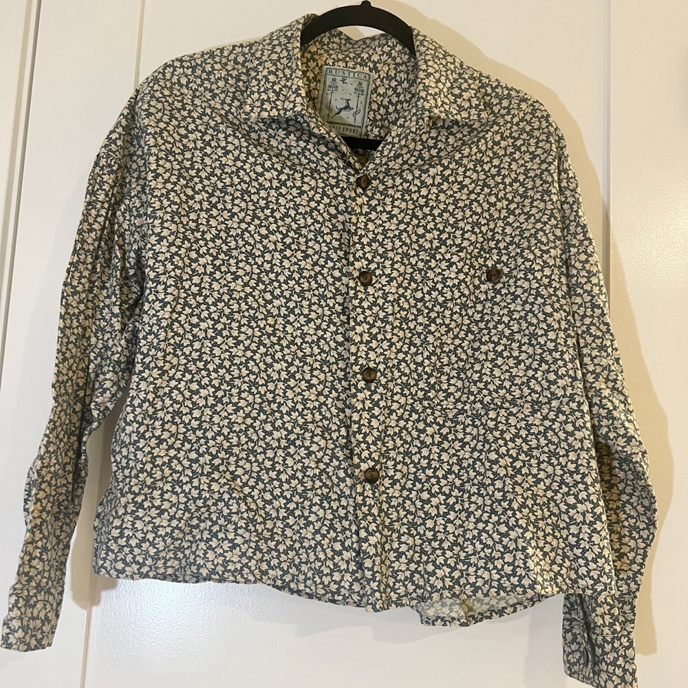 Vintage Esprit Rustica Esprit Sport Polo Blouse 100% Cotton Size Small